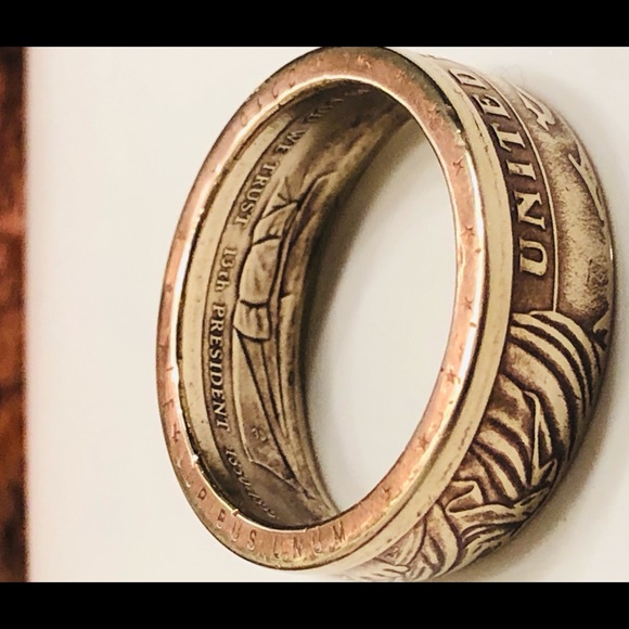 Handmade states quarter coin rings unisex. - Picture 3 of 8